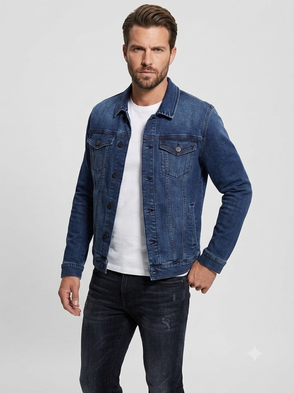 GUESS Los Angeles Men’s Stretch Denim Jacket Blue XXL